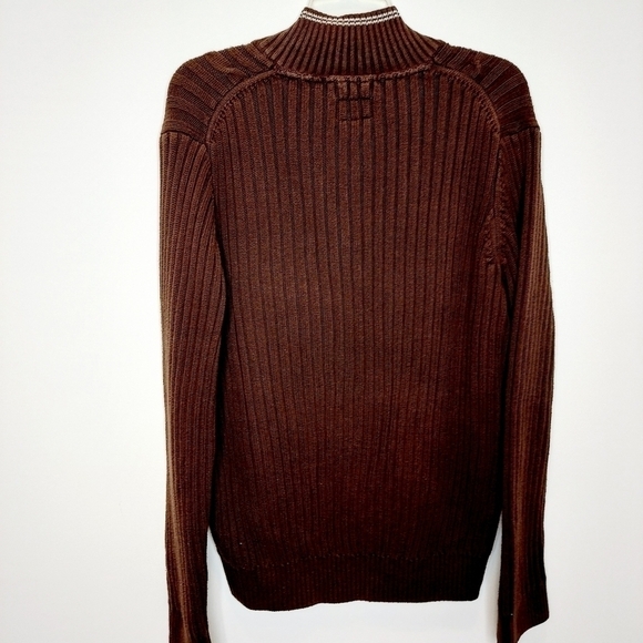 VTG Tommy Hilfiger Crest Quarter Zip 1/4 Sweater L - Picture 4 of 10